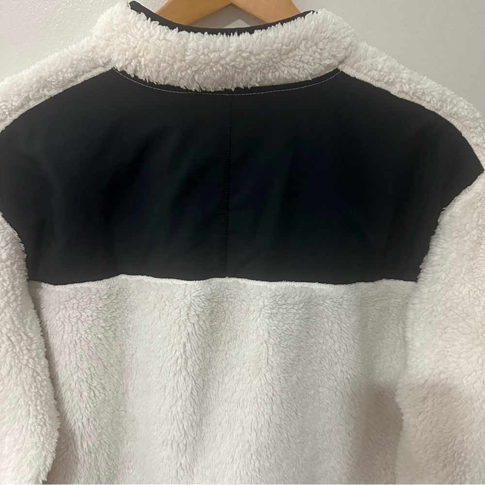 Nike Fleece Quarter Zip Cropped Pullover White Athleisure Women M - Picture 7 of 8